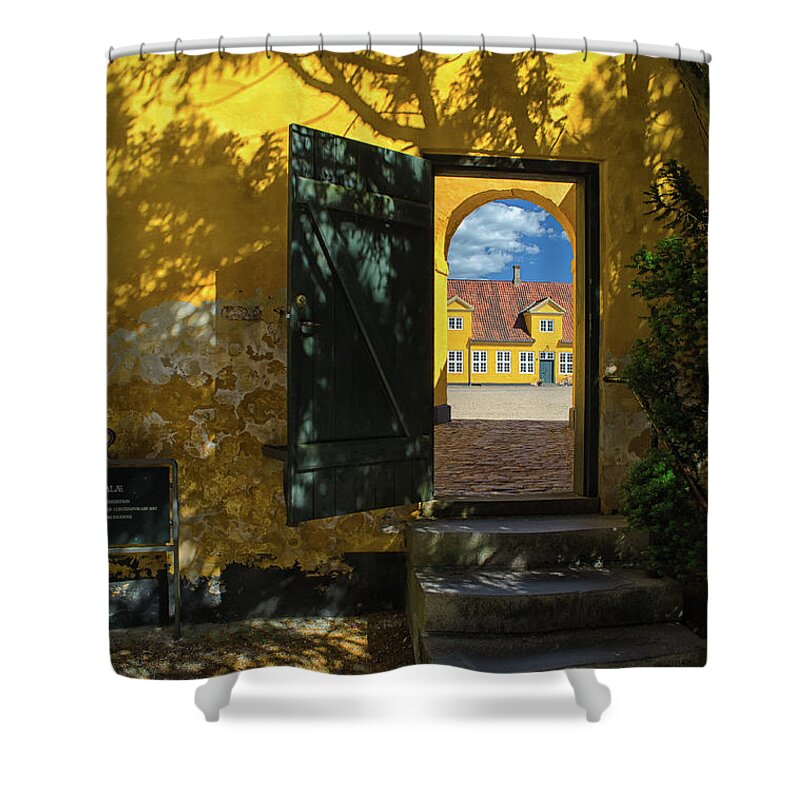 Royal Shower Curtain featuring the photograph Yellow Arch by Steven Nelson