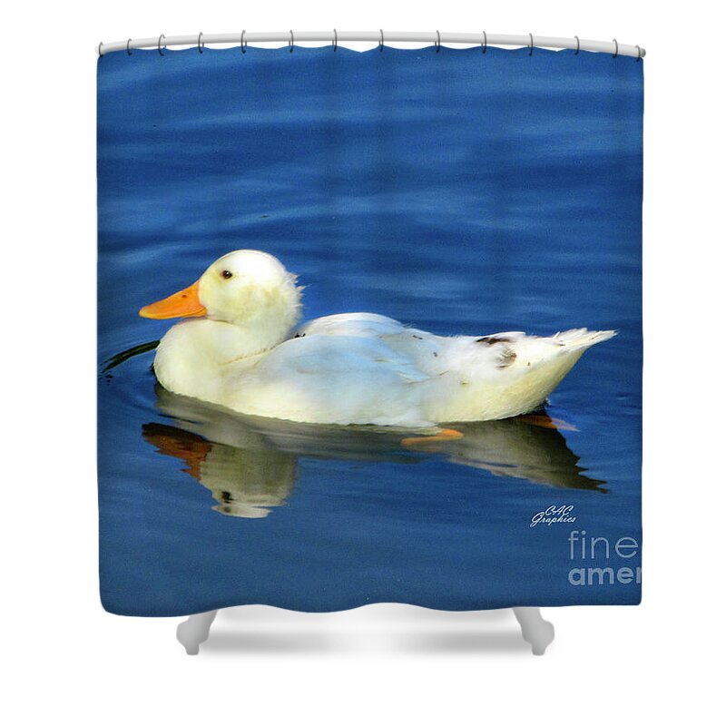 Duck Shower Curtain featuring the photograph Yellow Duck by CAC Graphics