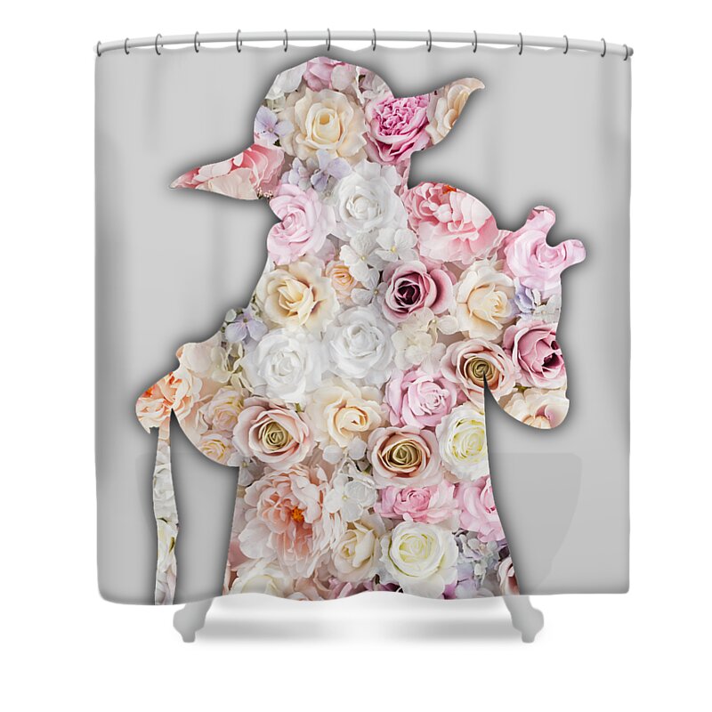 Yoda Shower Curtain featuring the painting Yoda Flower Floral Star Wars T-Shirt by Tony Rubino