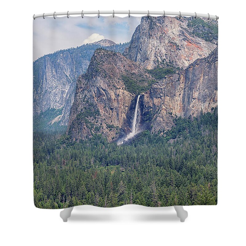 Yosemite Valley Shower Curtain featuring the photograph Yosemite Valley and Bridalveil Fall by Joseph S Giacalone