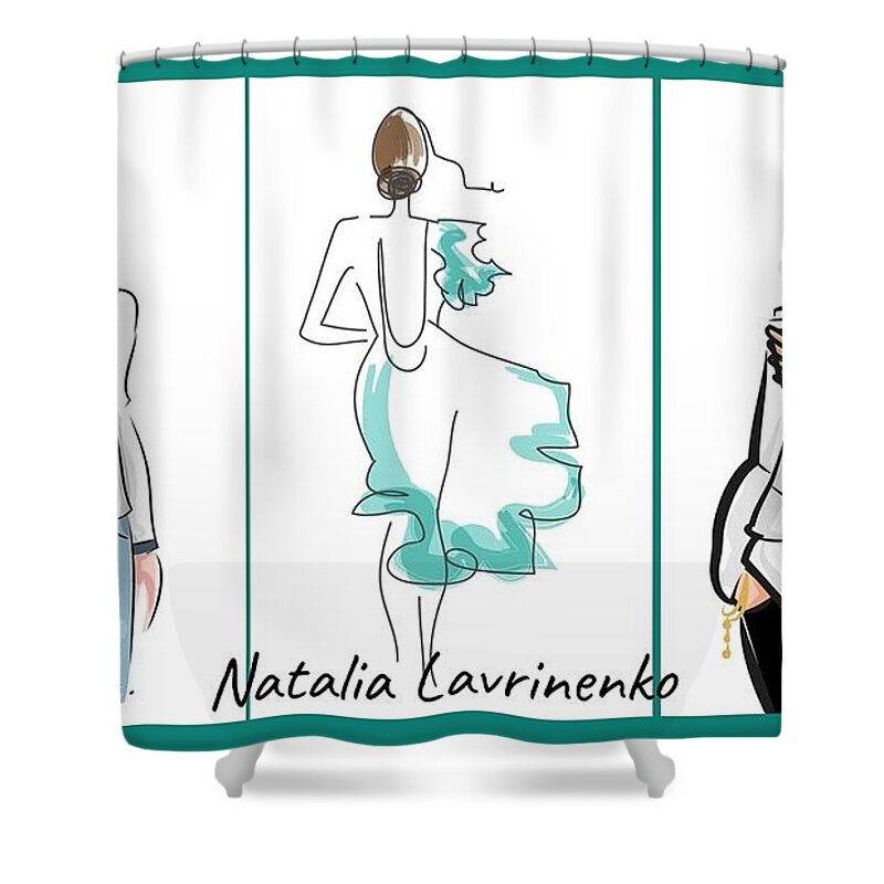 Teens Shower Curtain featuring the drawing You Can Be Anything by Nancy Ayanna Wyatt