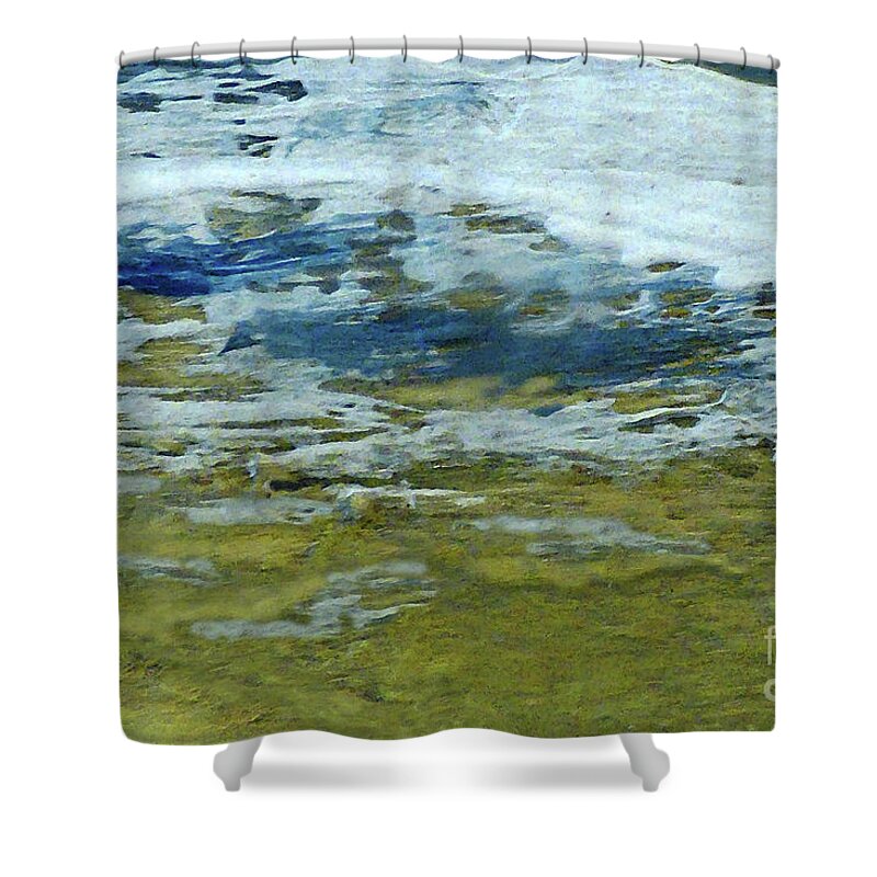 Abstract Shower Curtain featuring the painting You Can't Stop the Tide by Sharon Williams Eng