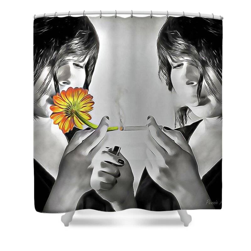 Daisy Shower Curtain featuring the photograph You Choose by Pennie McCracken