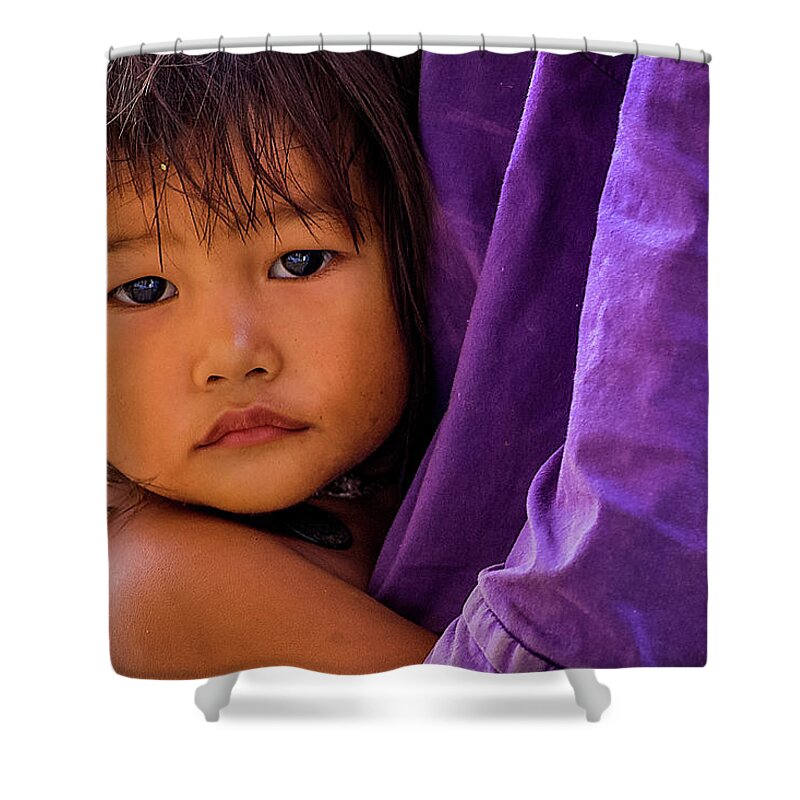Battambang Shower Curtain featuring the photograph Young Khmer at Tonle Sap by Arj Munoz