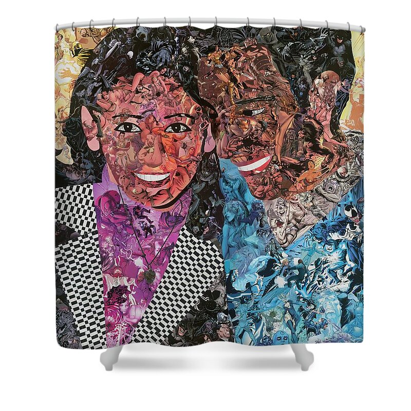 Love Shower Curtain featuring the mixed media Young Love by Joshua Redman