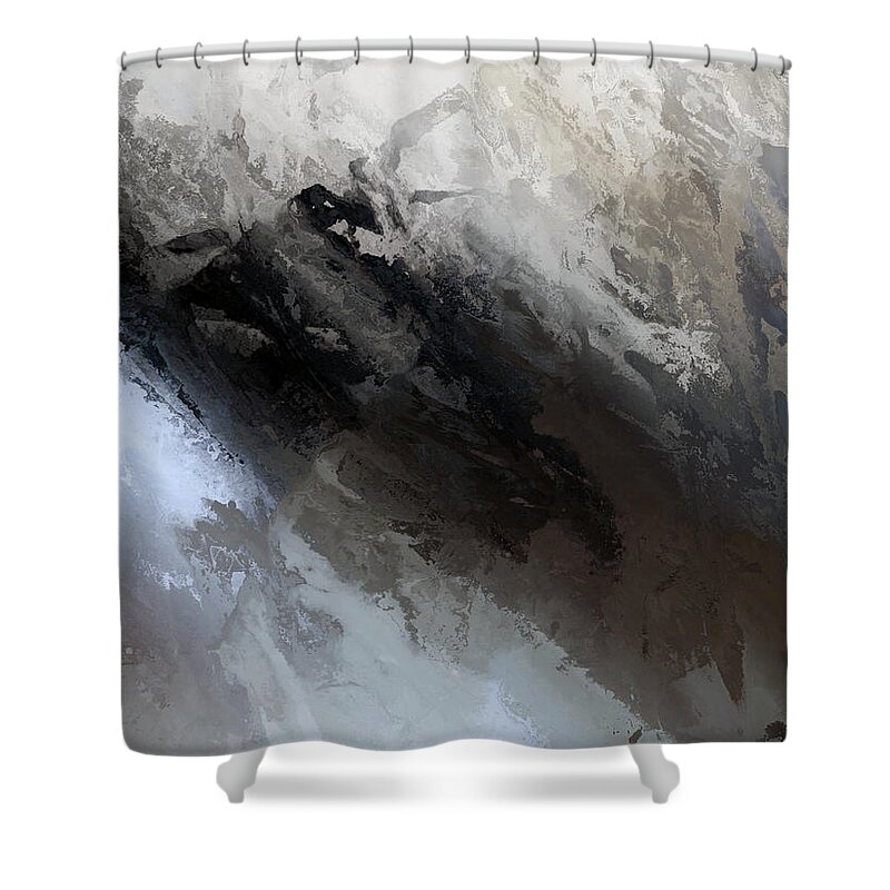 Emmett Shower Curtain featuring the painting Z II by John Emmett