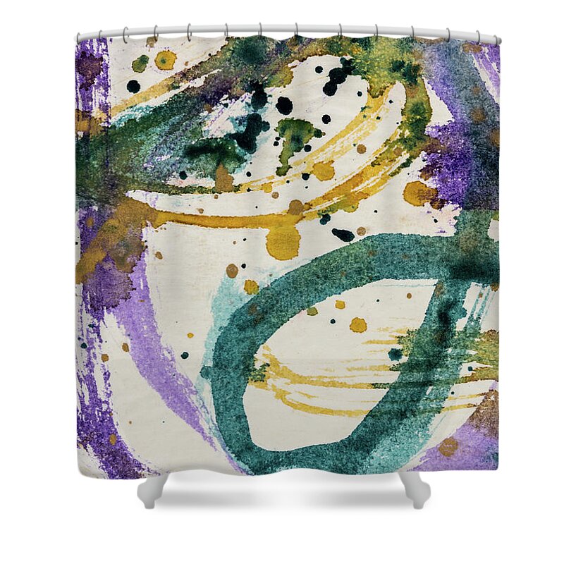 Intuitive Art Shower Curtain featuring the painting Zen Art by Kim Sowa