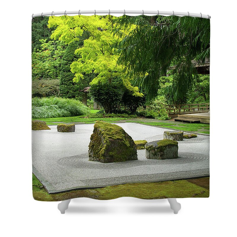 Seattle Shower Curtain featuring the photograph Zen Garden by Grey Coopre