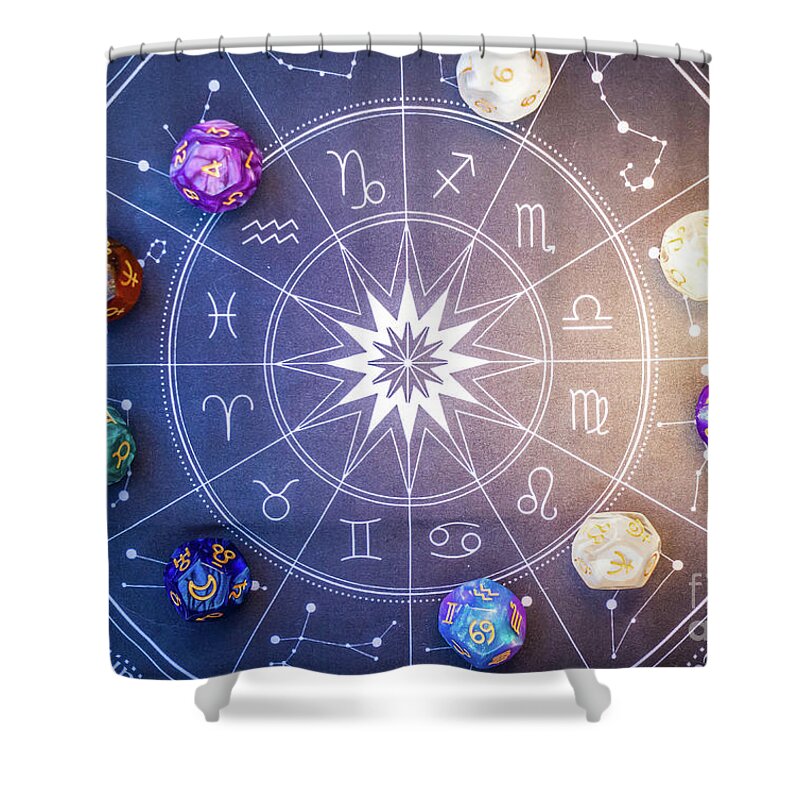 Astrology Shower Curtain featuring the photograph Zodiac Horoscope by Anastasy Yarmolovich