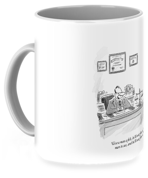 Give A Man A Fish Coffee Mug for Sale by Christopher Weyant