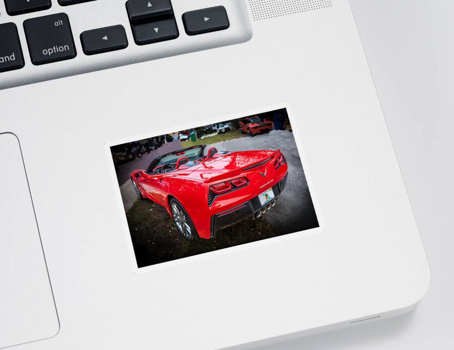 2014 Chevrolet Corvette Sticker featuring the photograph 2014 Chevrolet Corvette C7 #1 by Rich Franco