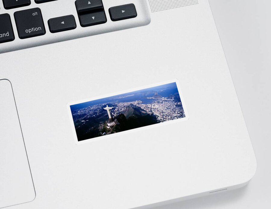 Photography Sticker featuring the photograph Aerial, Rio De Janeiro, Brazil #1 by Panoramic Images