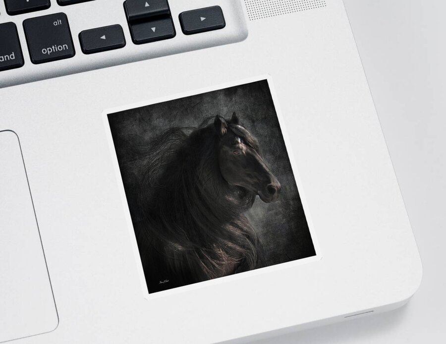 Horse Sticker featuring the digital art Anton 343 by Fran J Scott