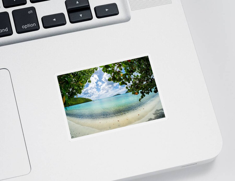 Caribbean Sticker featuring the photograph Beautiful Caribbean beach by Raul Rodriguez
