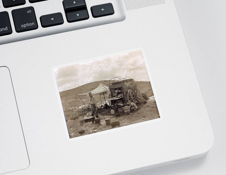 Occupation Sticker featuring the photograph Chuckwagon, 1907 #1 by Science Source