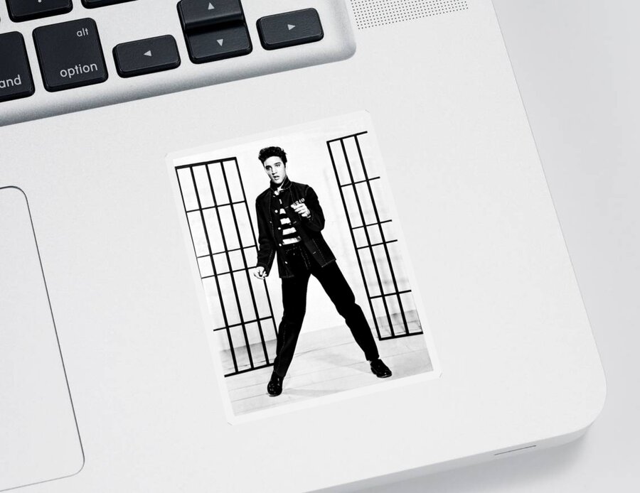 Elvis Sticker featuring the photograph Elvis Presley by Doc Braham