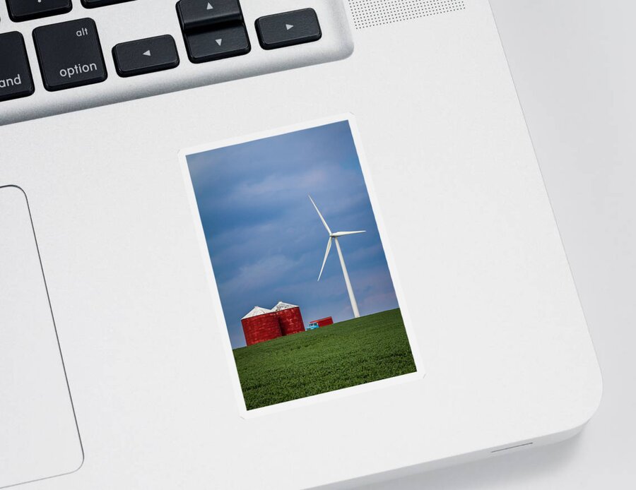 Alternative Energy Sticker featuring the photograph Farming For Wind #1 by Ron Pate