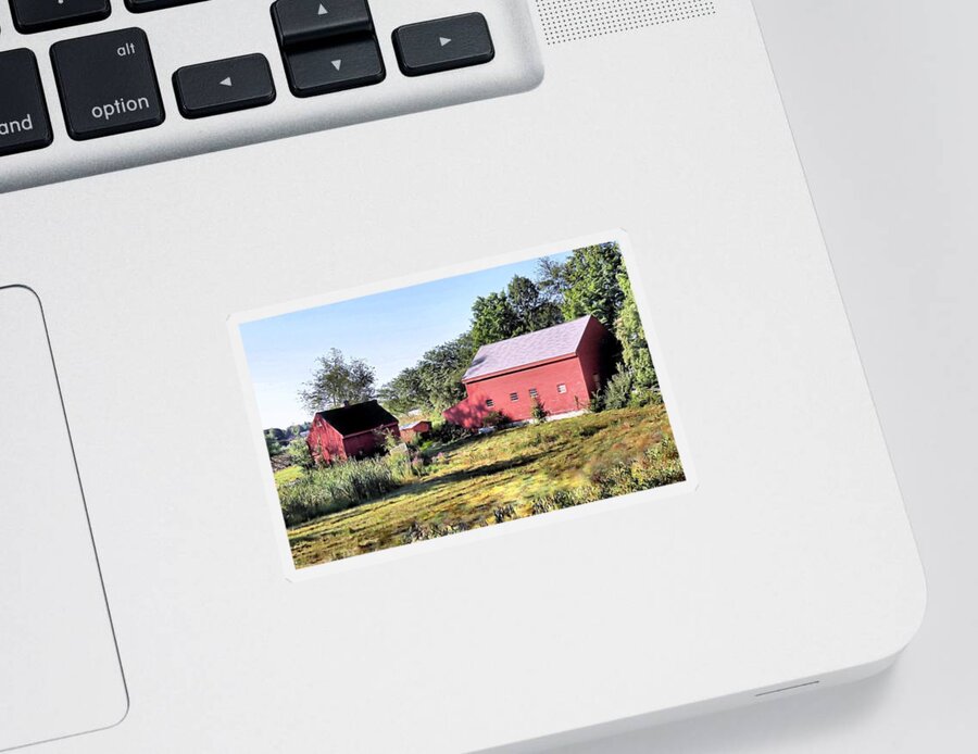 Farm Sticker featuring the photograph Farmland in New Hampshire by Janice Drew