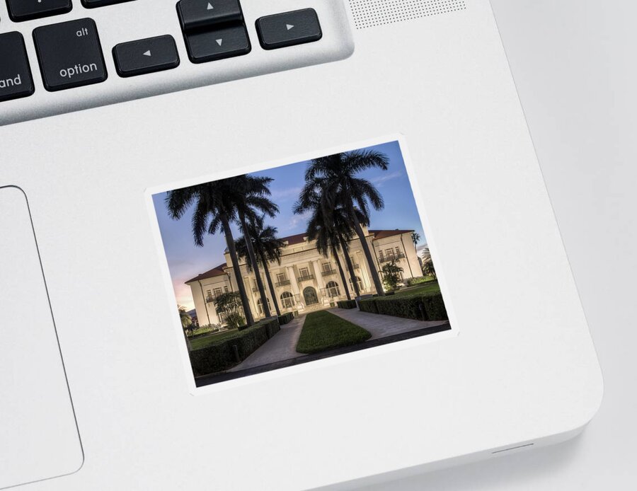 Flagler Sticker featuring the photograph Flagler Museum #2 by Debra and Dave Vanderlaan