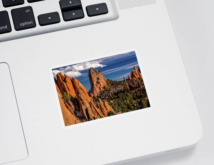 Photography Sticker featuring the photograph Garden Of The Gods, Coloardo Springs #1 by Panoramic Images