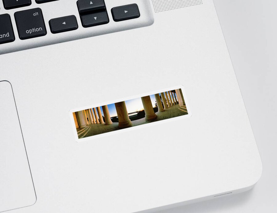 Photography Sticker featuring the photograph Jefferson Memorial Washington Dc Usa #1 by Panoramic Images