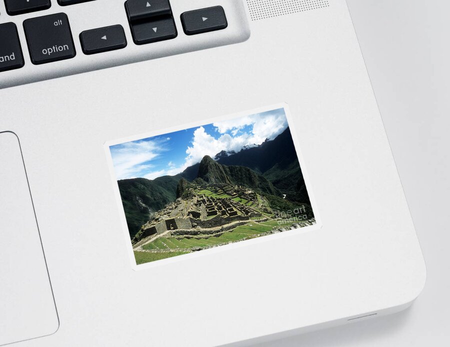 Peru Sticker featuring the photograph Machu Picchu Panorama #2 by James Brunker