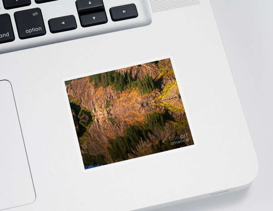 Rachael Lake Sticker featuring the photograph Rampart Ridge In Rachael Lake #1 by Tracy Knauer