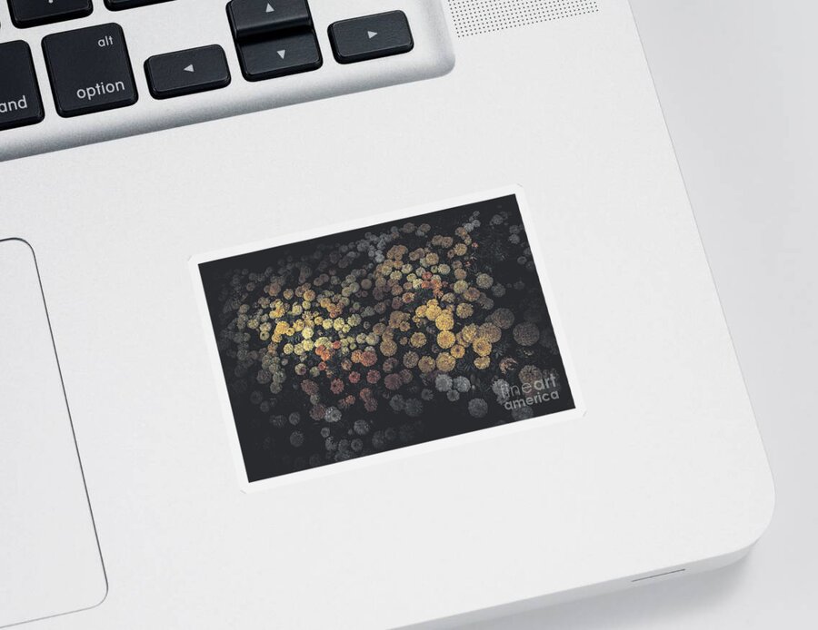 Flowers Sticker featuring the photograph Vintage landscaped flower garden on overcast day #1 by Jorgo Photography