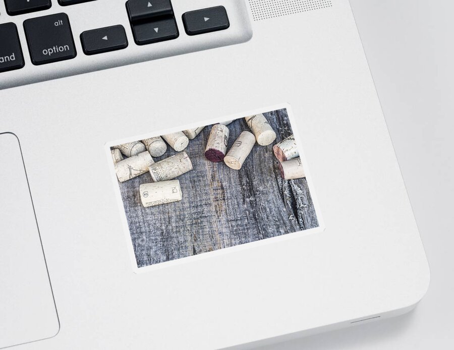 Alcohol Sticker featuring the photograph Wine corks #1 by Paulo Goncalves