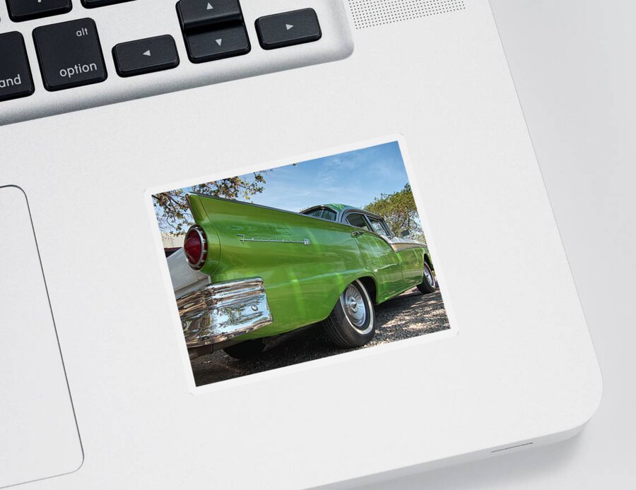 Ford Sticker featuring the photograph 1957 Ford Fairlane 500 by Mary Lee Dereske
