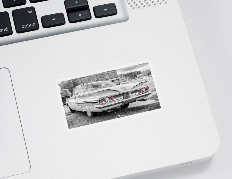 1960 Chevrolet Sticker featuring the photograph 1960 Chevy Impala  7D08509 by Guy Whiteley