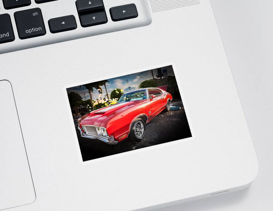 1970 Oldsmobile Sticker featuring the photograph 1970 Oldsmobile 442 W30 by Rich Franco
