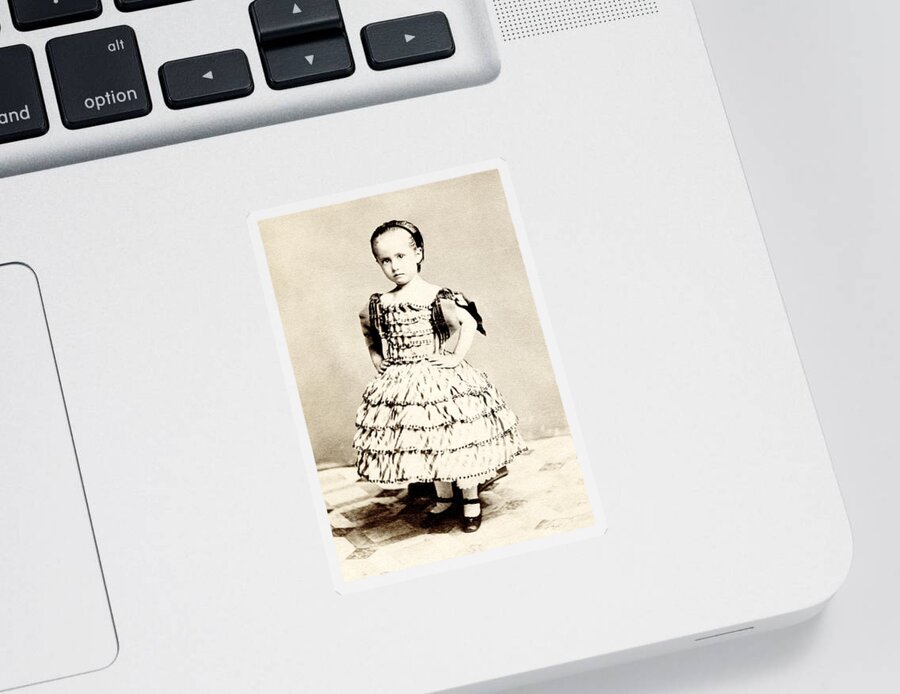 Americana Sticker featuring the photograph 1865 Defiant American Girl by Historic Image