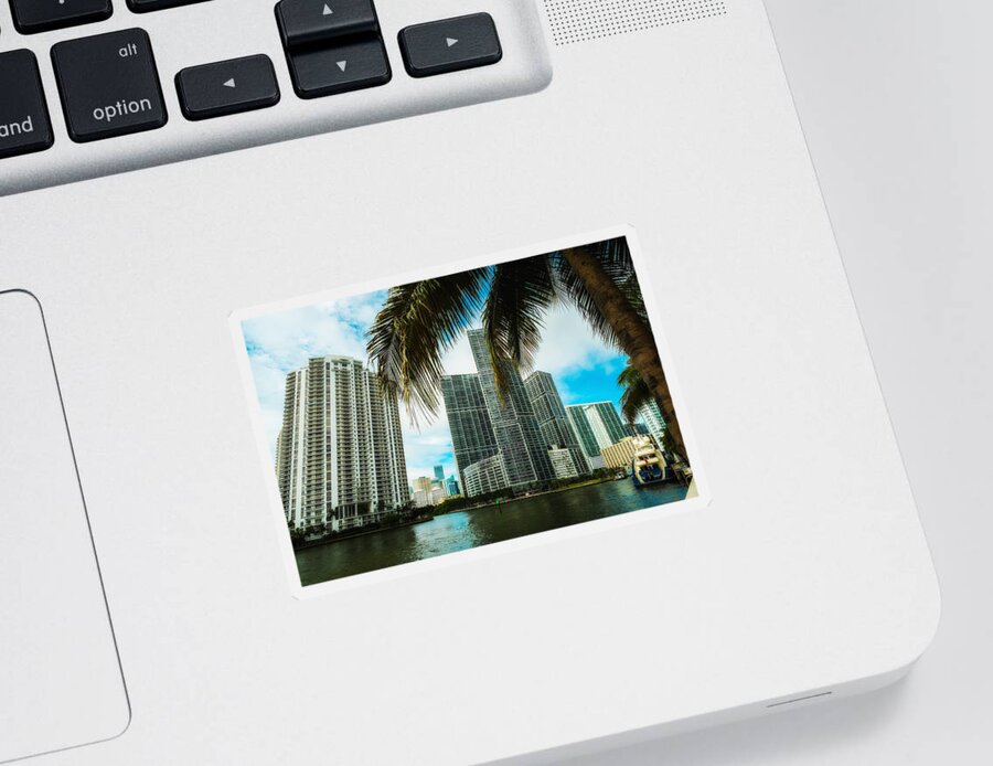 Architecture Sticker featuring the photograph Downtown Miami by Raul Rodriguez