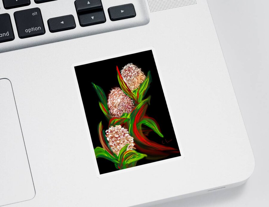 Floral Sticker featuring the digital art Hyacinth #2 by Christine Fournier