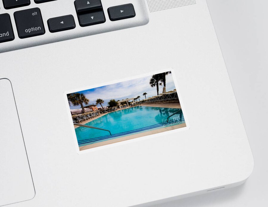 Architecture Sticker featuring the photograph Infinity Pool #3 by Thomas Marchessault