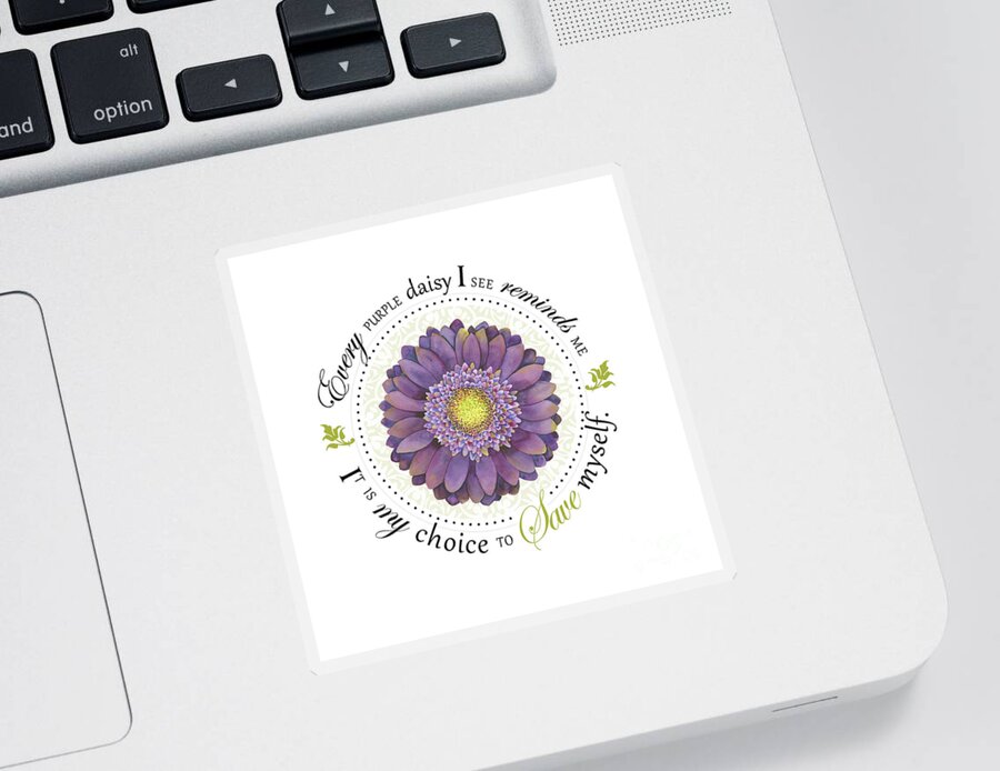 Affirmation Sticker featuring the digital art It's My Choice to Save Myself #1 by Amy Kirkpatrick