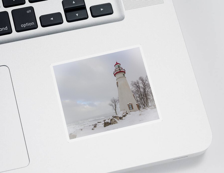 Lighthouses Sticker featuring the photograph Marblehead Lighthouse Lake Erie #3 by Jack R Perry