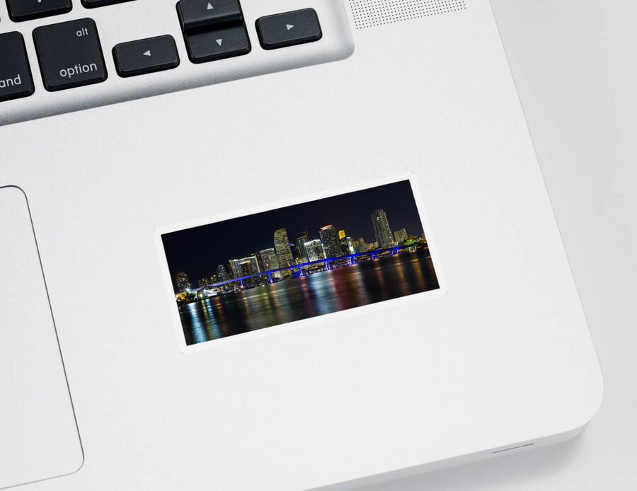 Architecture Sticker featuring the photograph Miami Downtown Skyline by Raul Rodriguez