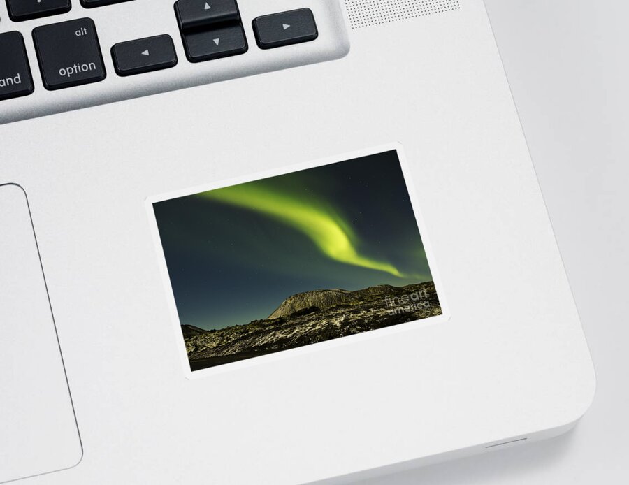 Iceland Sticker featuring the photograph Northern Lights Iceland #2 by Gunnar Orn Arnason