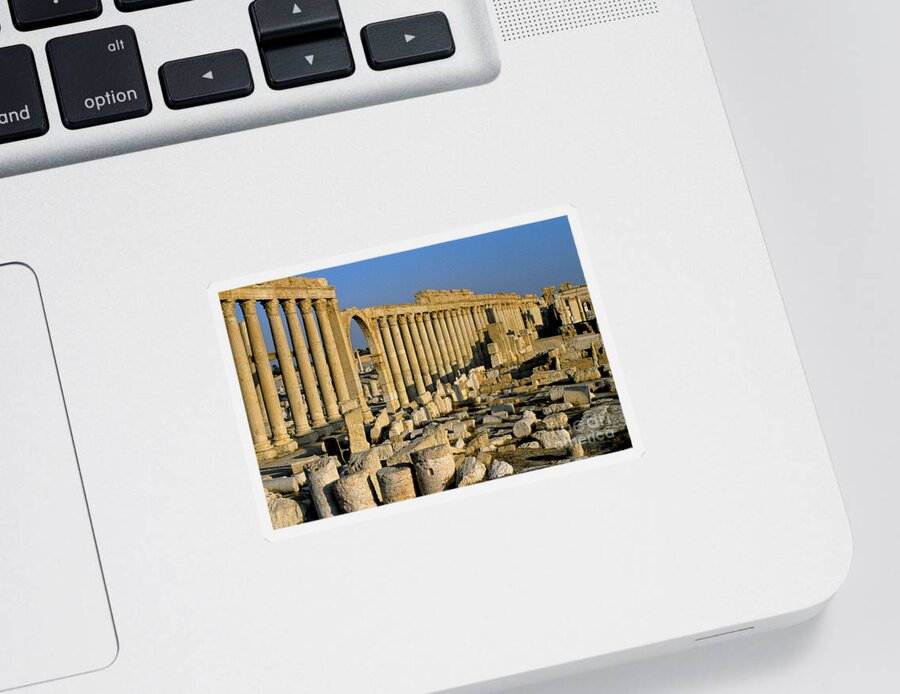 Syria Sticker featuring the photograph Ruins At Palmyra, Syria #2 by Adam Sylvester