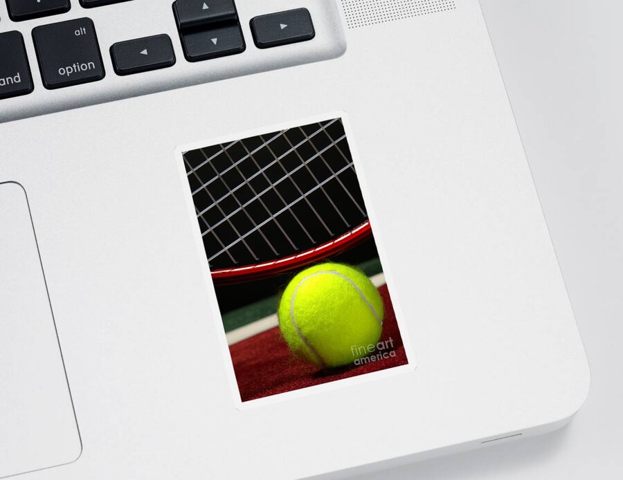 Tennis Sticker featuring the photograph Tennis Ball #2 by Olivier Le Queinec