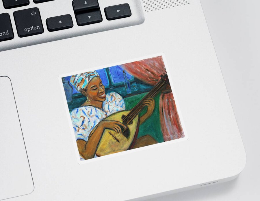 Figurative Sticker featuring the painting The Gift by Xueling Zou
