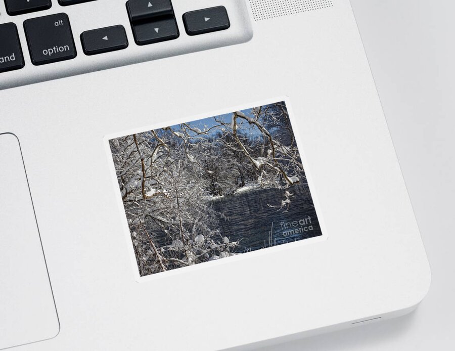 Antietam Creek Sticker featuring the photograph 2010 Blizzard by Ronald Lutz