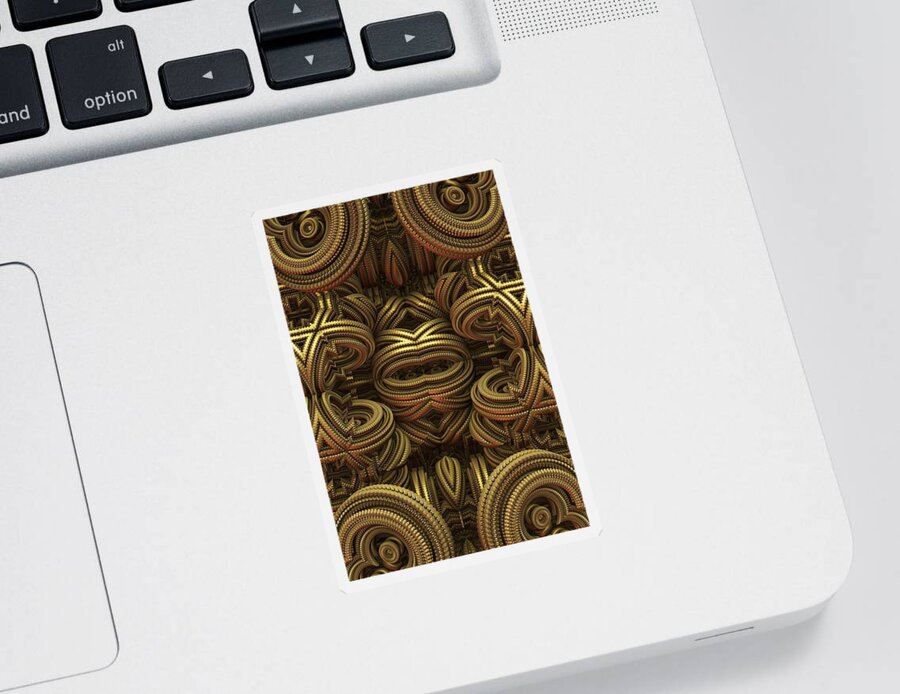 Fractal Sticker featuring the digital art 20120331-1 by Lyle Hatch