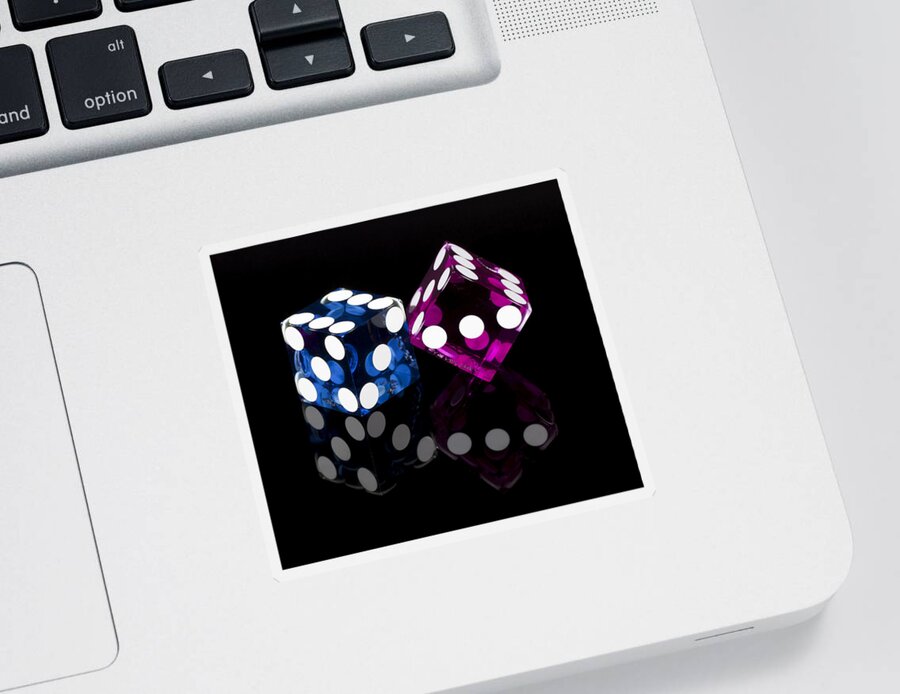 Dice Sticker featuring the photograph Colorful Dice by Raul Rodriguez