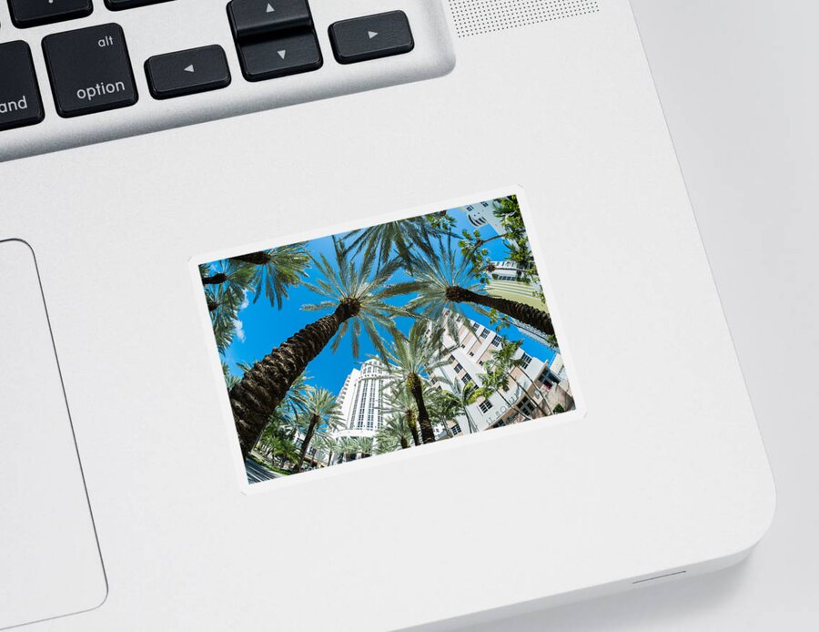 Architecture Sticker featuring the photograph Miami Beach #23 by Raul Rodriguez