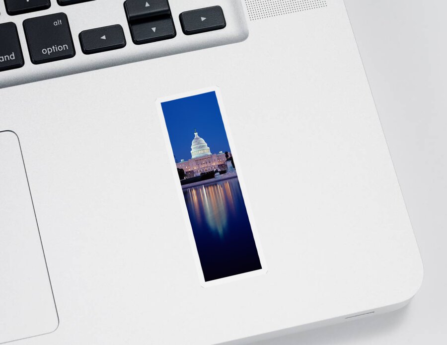 Photography Sticker featuring the photograph Reflection Of A Government Building #3 by Panoramic Images