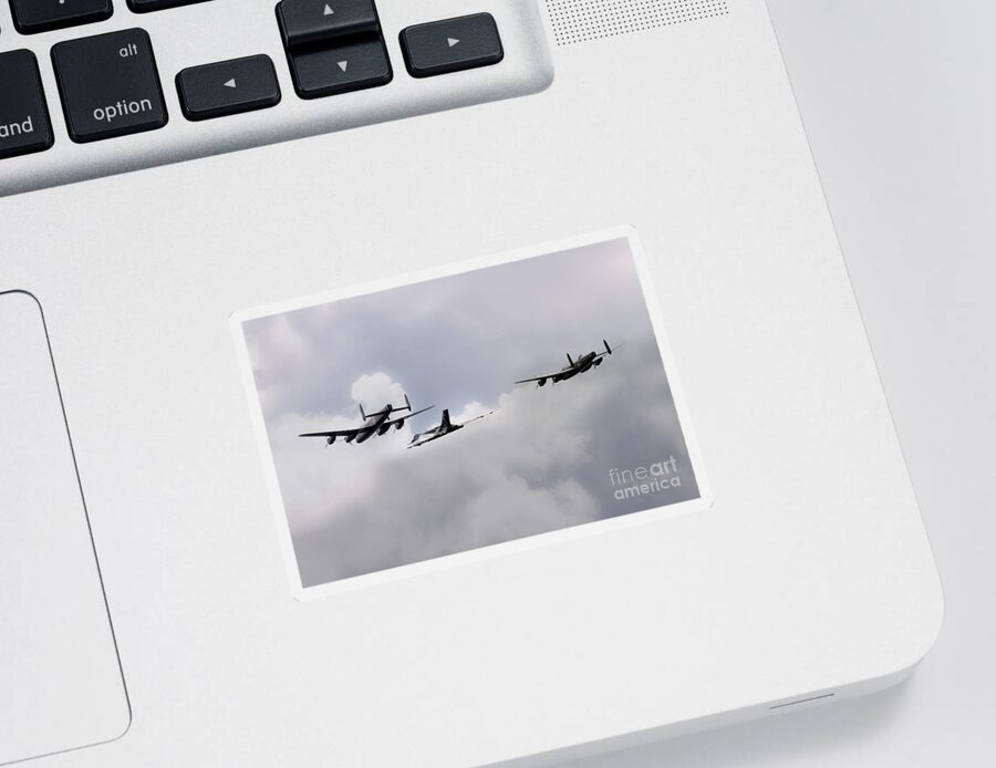 Avro Sticker featuring the digital art 3 Sisters by Airpower Art