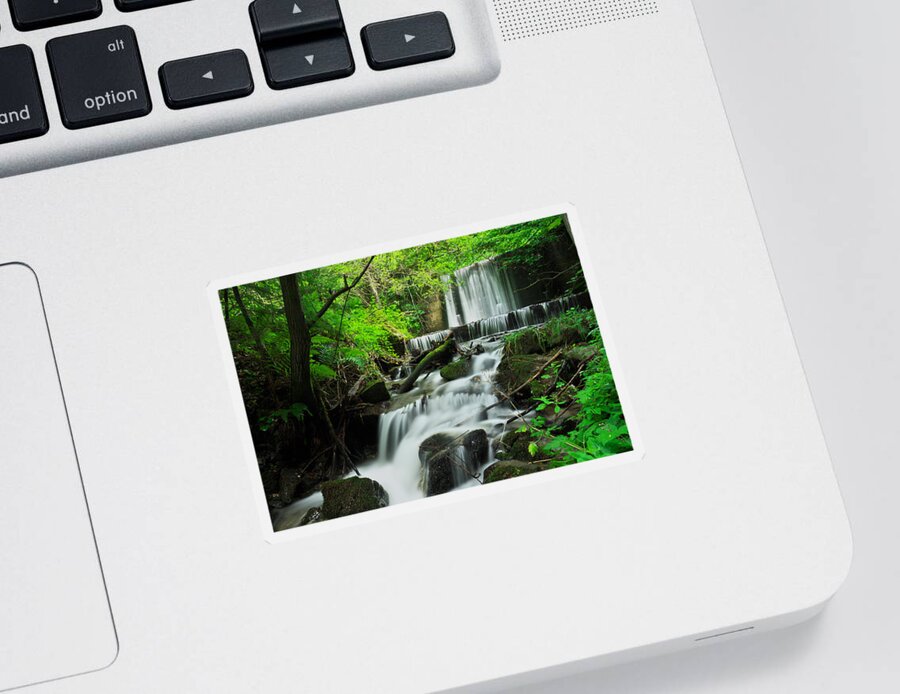 Autumn Sticker featuring the photograph Waterfall #3 by Ivan Slosar